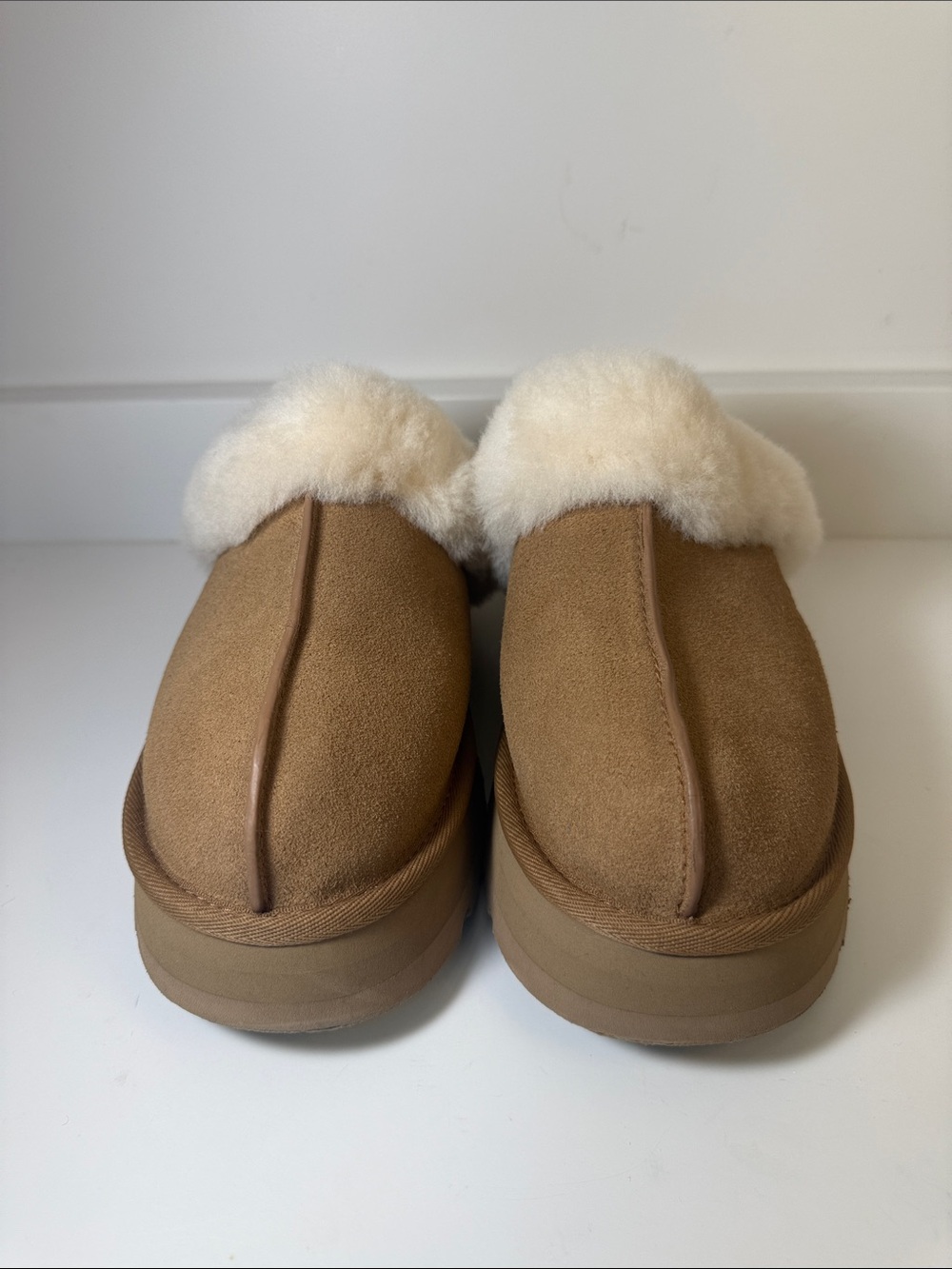 UGG Disquette Slippers with Shearling Lining - Size 9